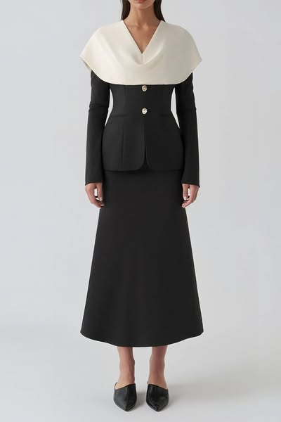 Florrie Colorblock Shawl Skirt Set