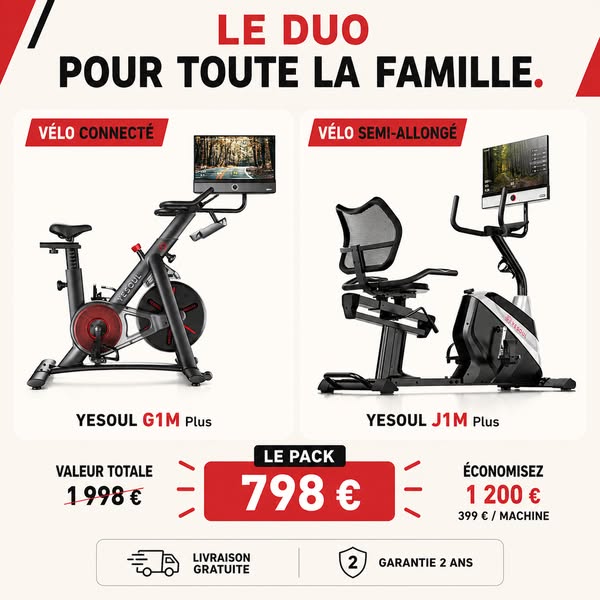 Transformez votre maison en espace fitness familial pour seulement 798 €