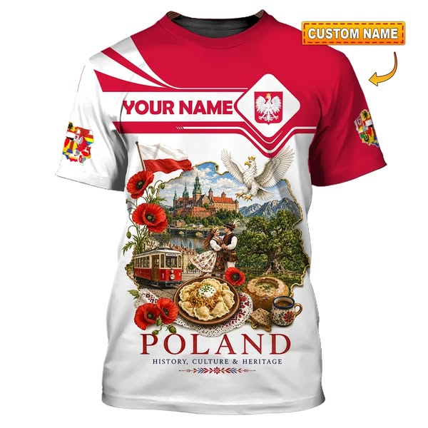 Personalized Poland Shirt with Your Name