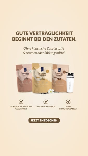 Veganes Proteinpulver – Natürlich. Bio. Bestens verträglich.