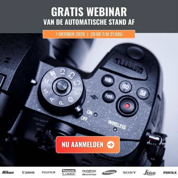 Gratis webinar: leer in 40 minuten betere foto's maken