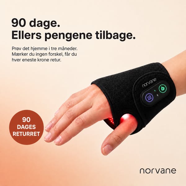 NYHED: Lysbåndet med rødt lys til håndled – 15 minutter om dagen