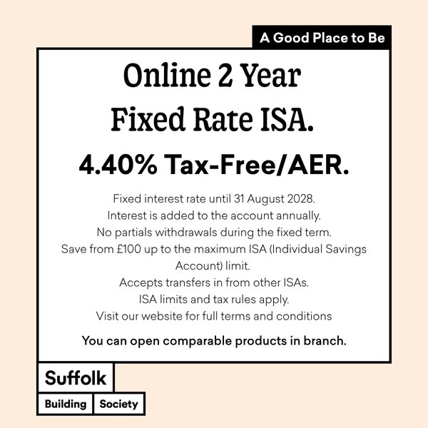 2 Year Fixed Rate ISA - 4.40% Tax-Free/AER