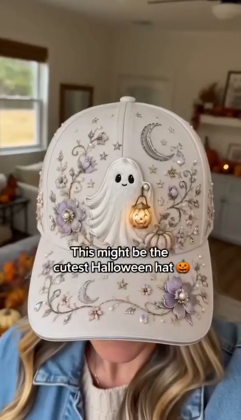 3D Halloween Embroidery Cap(Breathable & Lightweight Comfort & Unisex Fit)