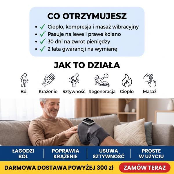 Pomoc 3 w 1 dla zmęczonych i sztywnych kolan