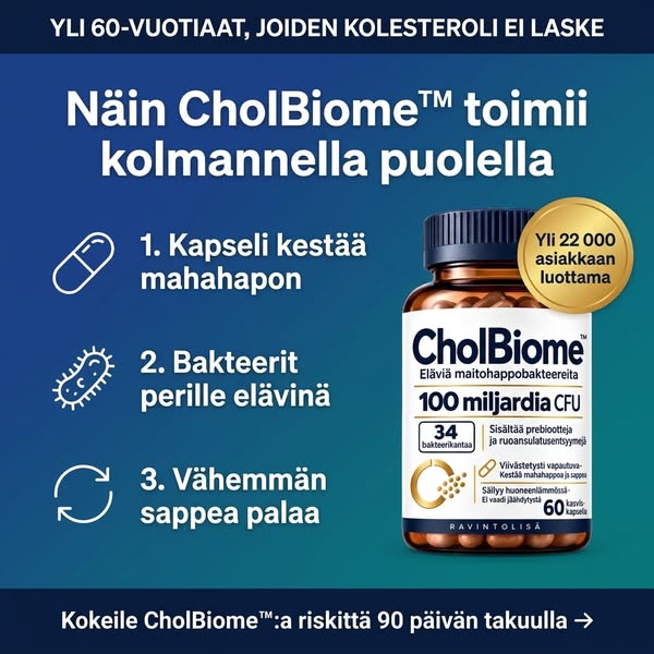 Sapen kierto voi olla syy, miksi kolesteroli ei laske vaikka syöt oikein