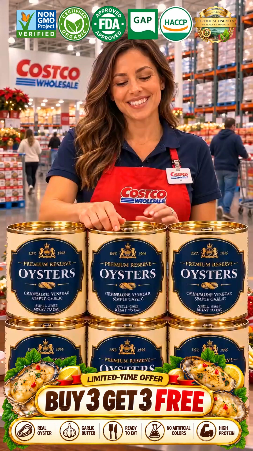 Rich Garlic Butter. Plump, Juicy Oysters. Just Open & Enjoy!
