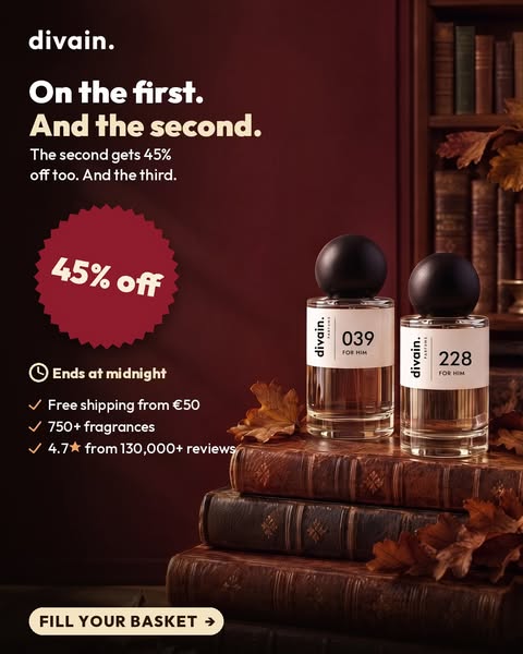 45% on all perfumes