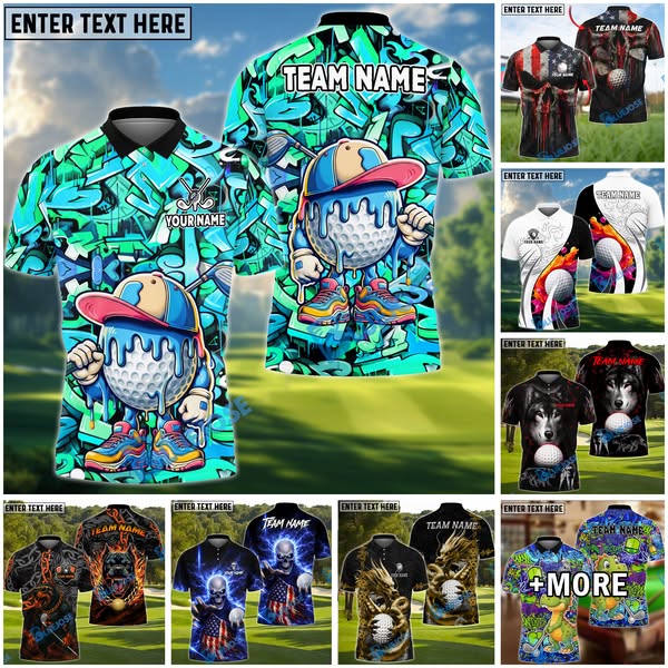 Stand out on the course with a golf shirt that's as unique as your game.