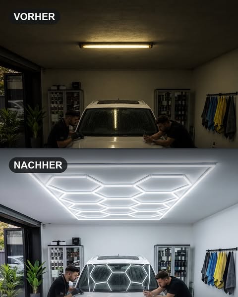 Vorher / Nachher: eine Garage, ein Set