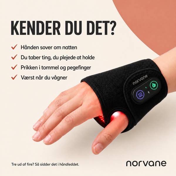 NYHED: Lysbåndet med rødt lys til håndled – 15 minutter om dagen