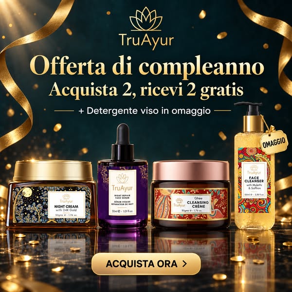 Acquista 2 prodotti, ne ricevi 2 in omaggio + un detergente viso gratuito