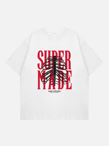 Thesupermade Skull Printed Logo Design T Shirt -1159