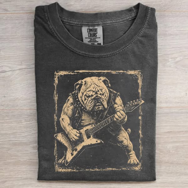 Rock Punk Bulldog T-shirt