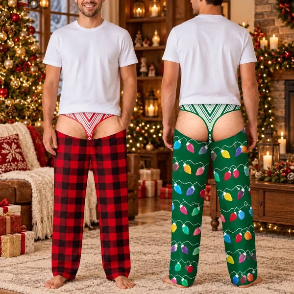 Optical Illusion Christmas Pajama Pants