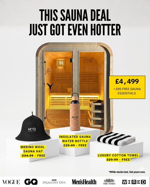 + FREE £130 SAUNA GIFT SET