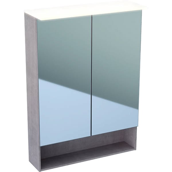 Geberit Acanto Double Door Mirror Cabinet With LED Lighting