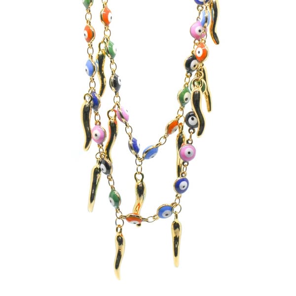 COLLANA LUCKY ANNA "OCCHI" doppia