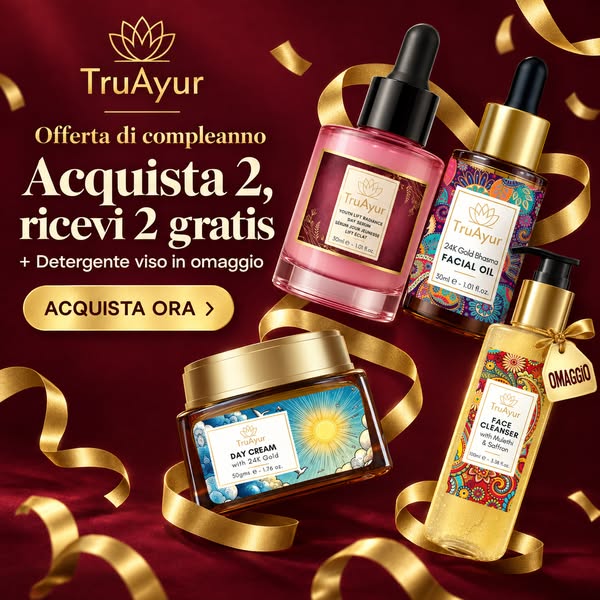 Acquista 2 prodotti, ne ricevi 2 in omaggio + un detergente viso gratuito