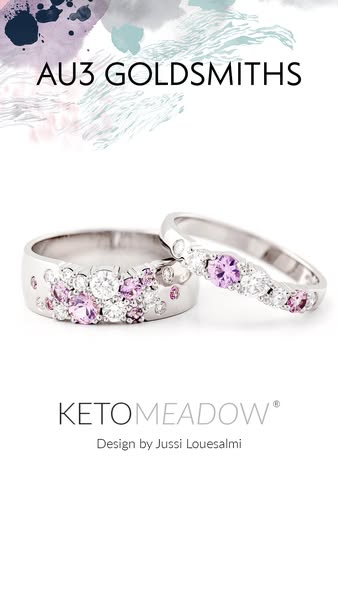 Keto Meadow 6mm ring - Spring Pink - sapphire diamond ring