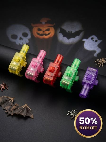 LED-Projektionsfingerlichter im Halloween-Motiv
