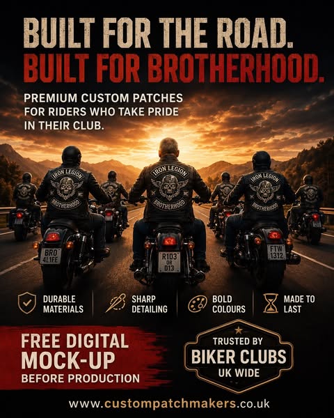 Premium Custom Patches for Biker Clubs