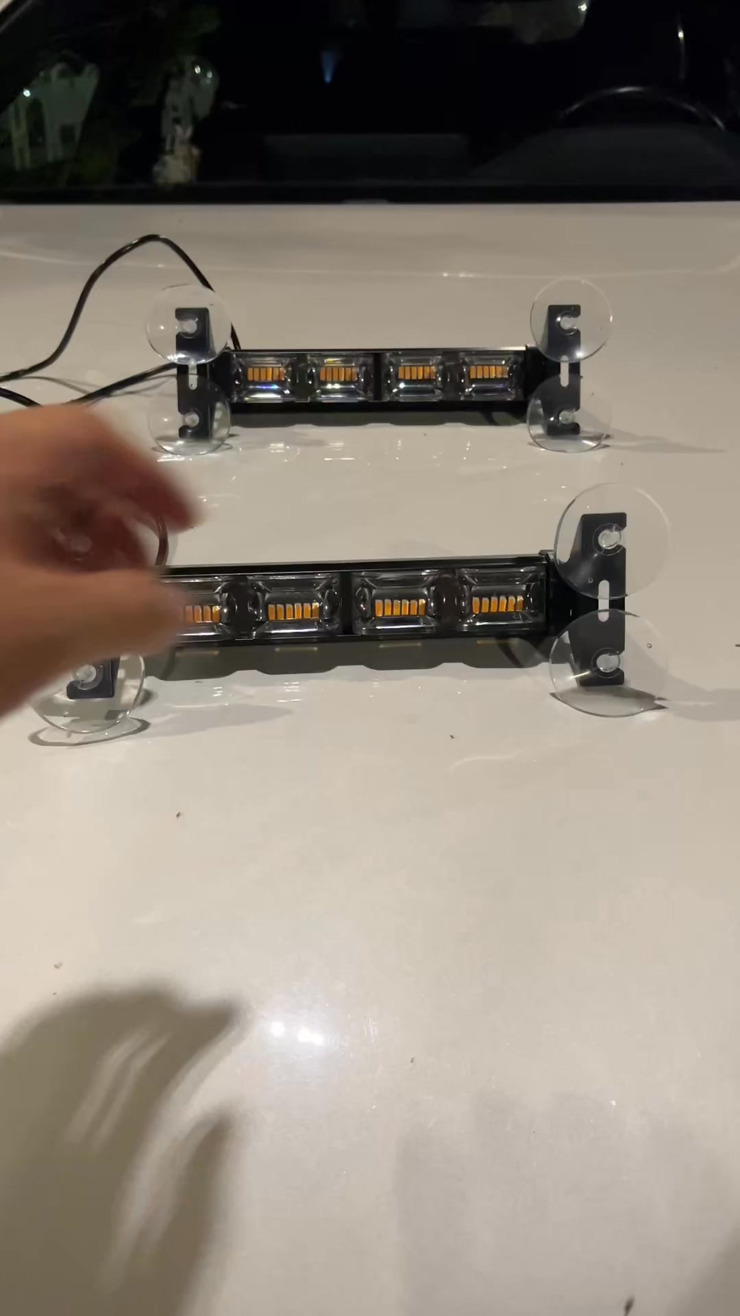 40 LED Emergency Strobe Light Bar for Windshield & Dash Warning