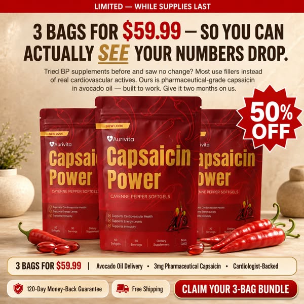70% OFF Today — Aurivita Capsaicin Power Is Back In Stock