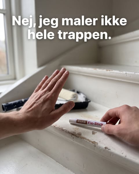 Nej, jeg maler ikke hele trappen om. Se her
