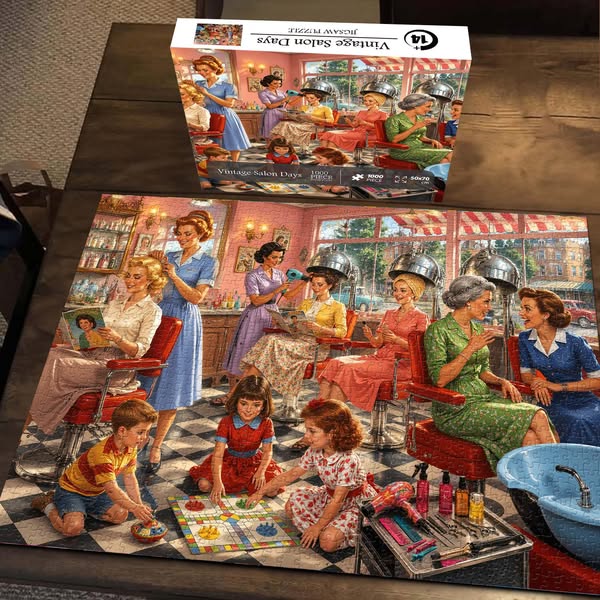 Vintage Salon Days Jigsaw Puzzle 1000 Pieces