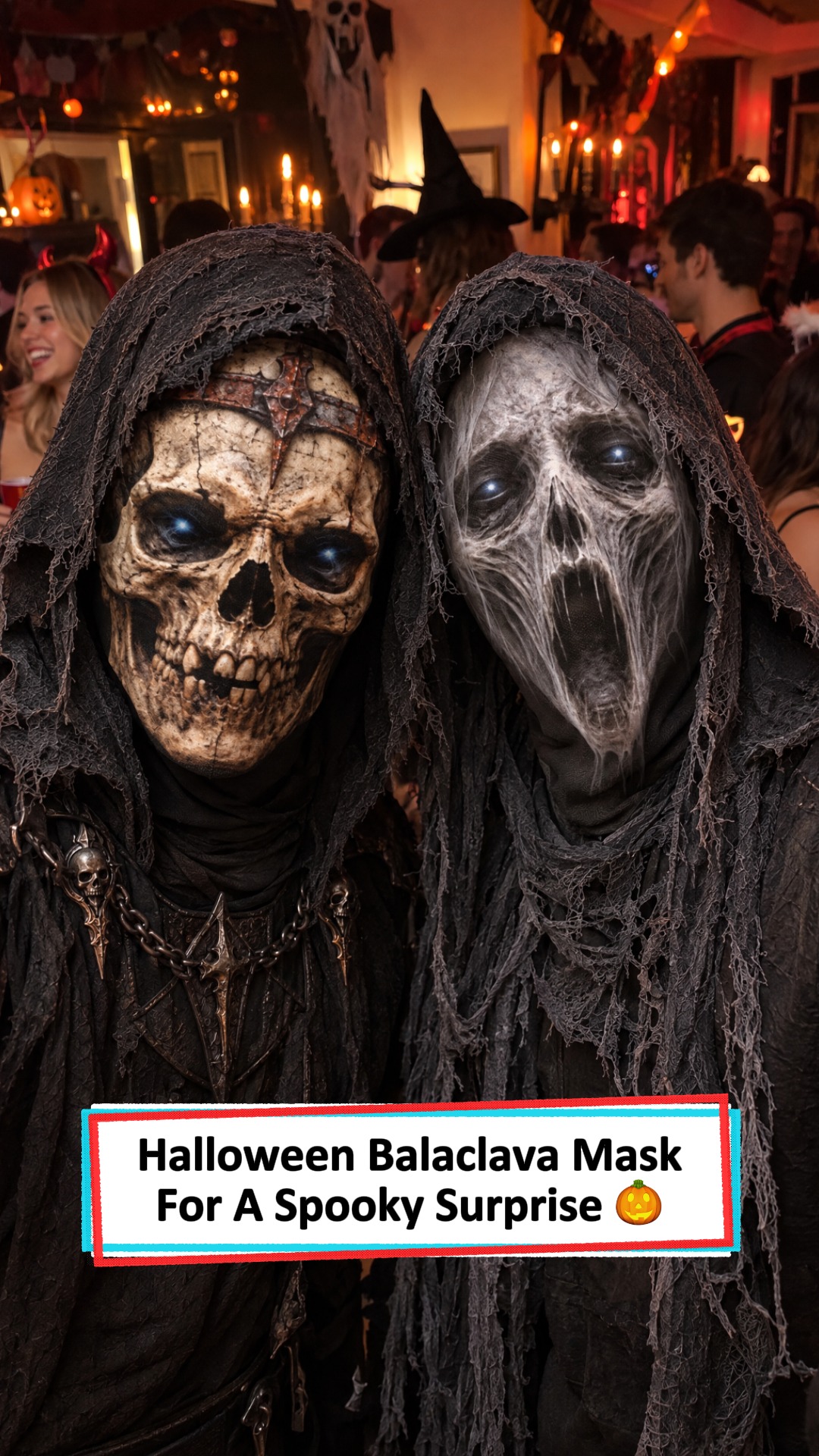 Bring the funniest scare of the night with this balaclava mask, perfect for Halloween parties and chaotic group photos.