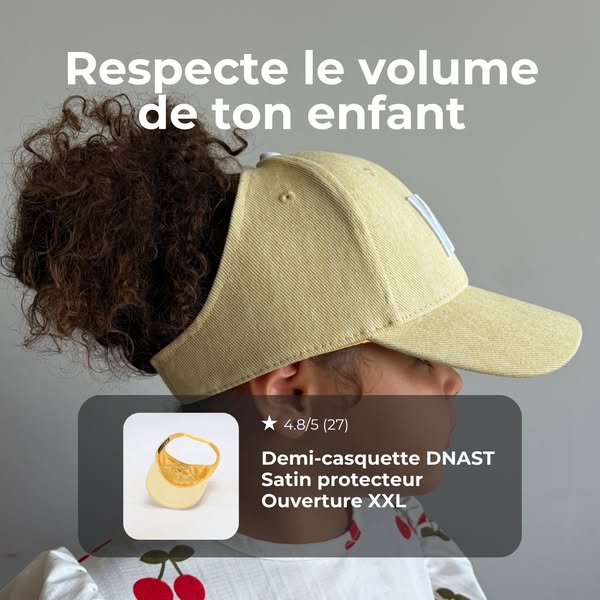 Demi-casquette = volume respecté. Le matin simplifié.