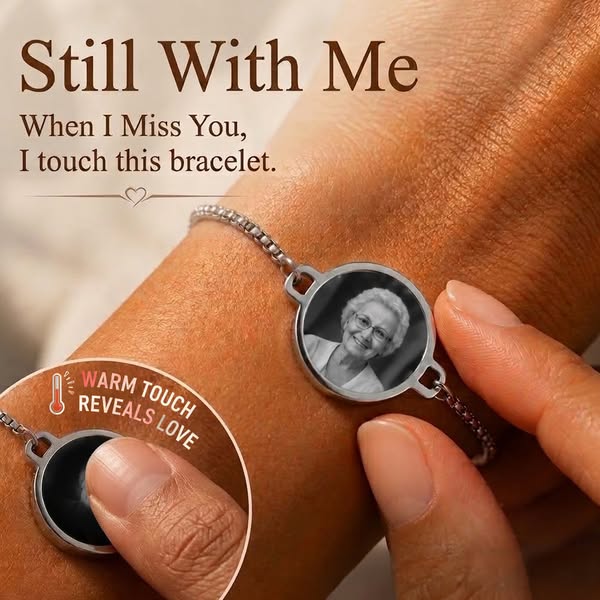 Personalized Heat-Activated Hidden Photo Adjustable Bracelet with Engraved Text