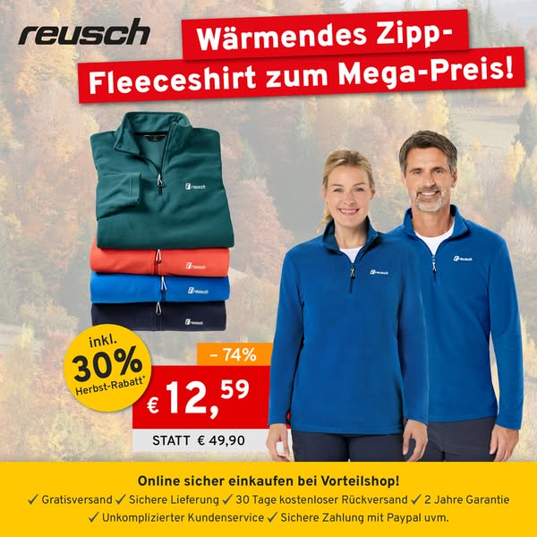 Reusch Fleeceshirt mit Zipper