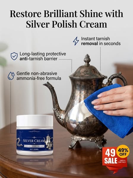 O criativo por trás: Professional Silver Polish & Tarnish Restoring Cream