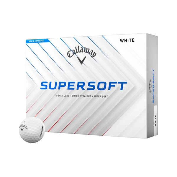 Callaway SuperSoft | Valkoinen - Golfpallot omalla painatuksella