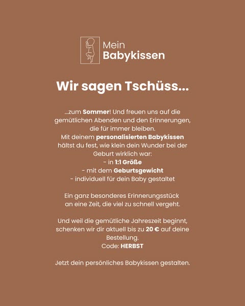1:1 wie bei der Geburt – mit Gewicht & Größe