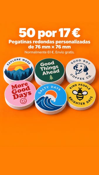 50 pegatinas por 17 €