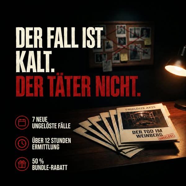 Ungelöste Morde. Ein Abend. Findest du den Täter?