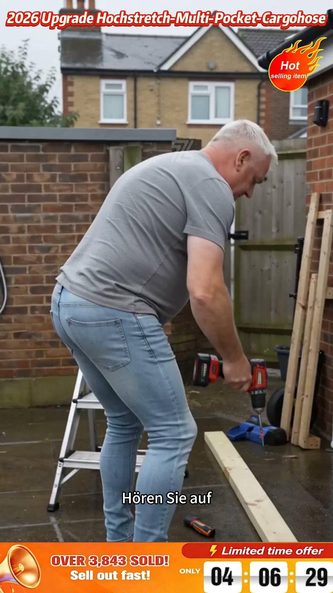 Letzter Tag 60% Rabatt!MultiPants – Hochelastische, strapazierfähige Cargohose mit vielen Taschen