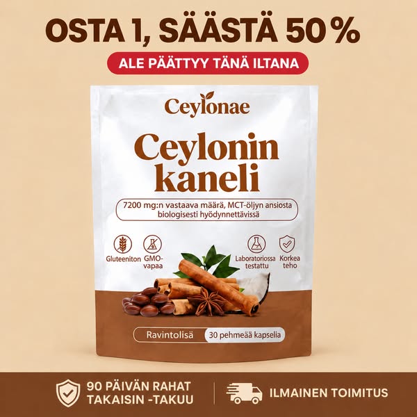 Ceyloninkaneli 7200 mg + MCT-öljy