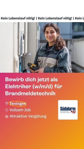 Elektroniker / Elektriker (w/m/d) für Brandmeldetechnik in Teningen