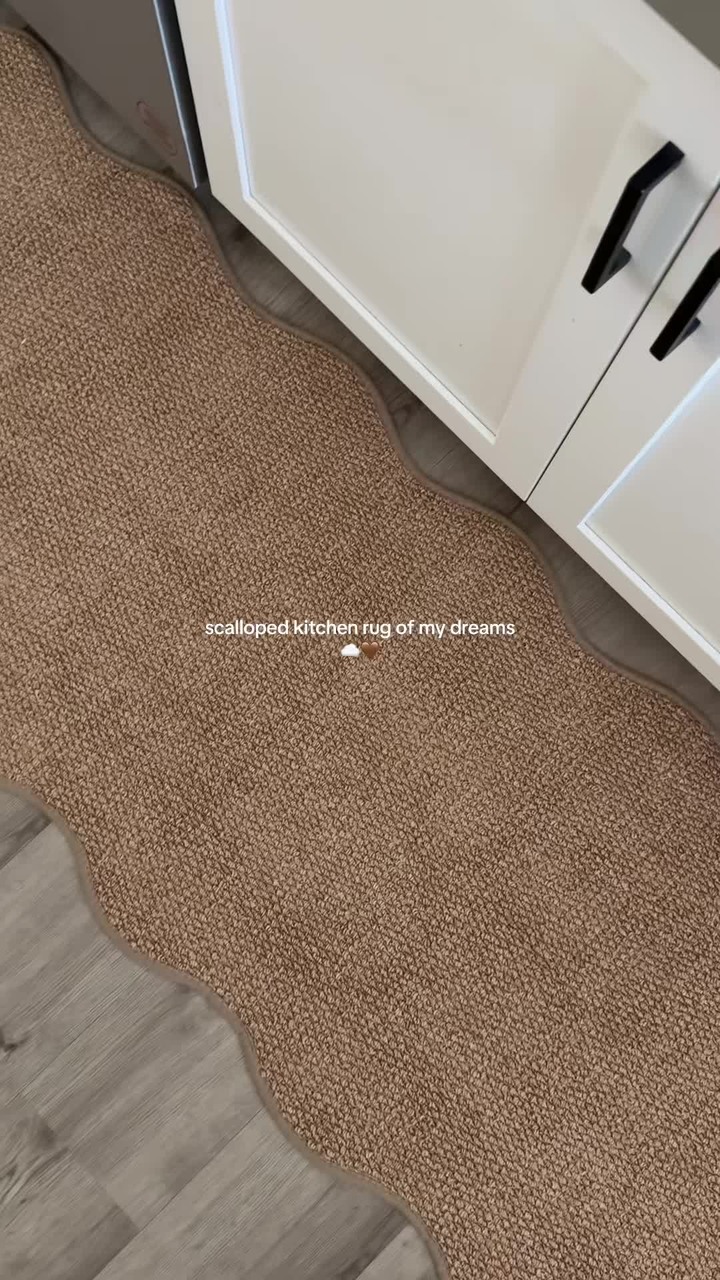 Modern Faux Sisal Floor Mat with Wavy Pattern