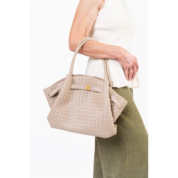The Ella Handwoven Top-Grain Leather Tote Bag