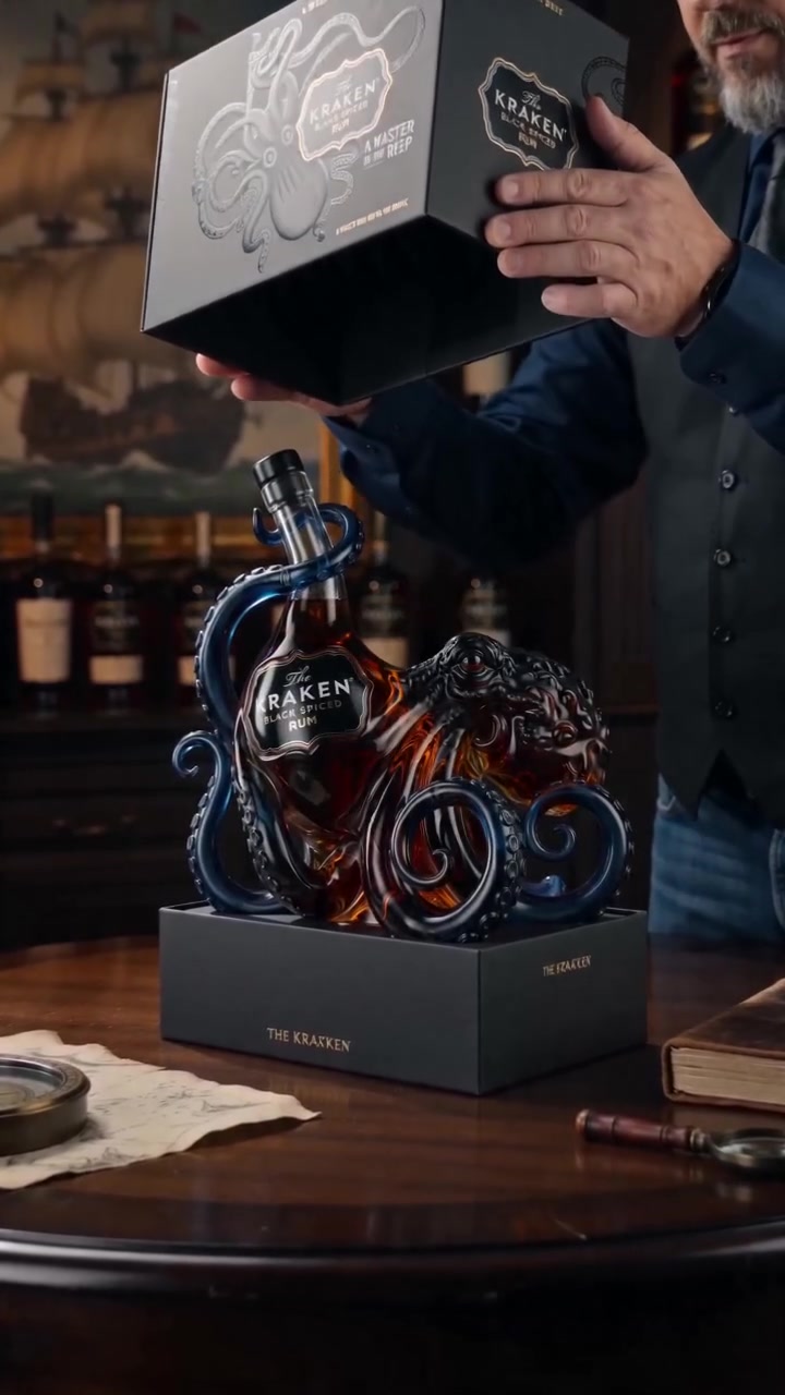 The Kraken Rum Edition 3D Octopus Bottle