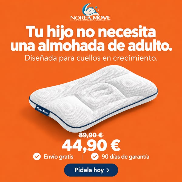 Almohada ergonómica infantil · 3 tallas