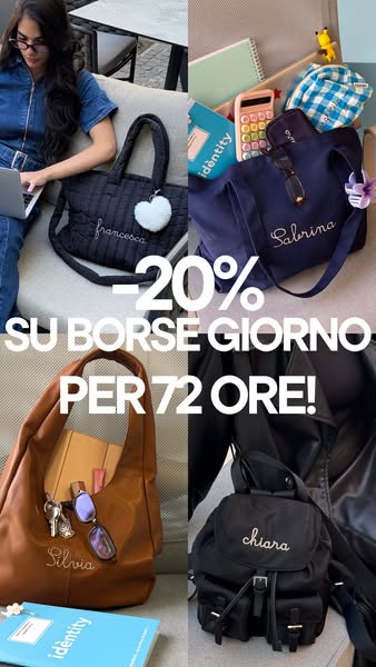 20% sulle borse giorno