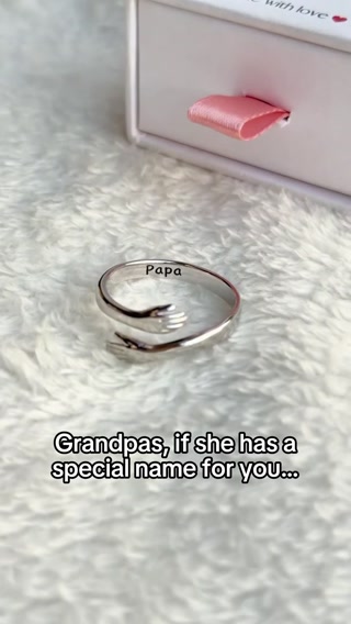 Grandpa & granddaughter hug ring