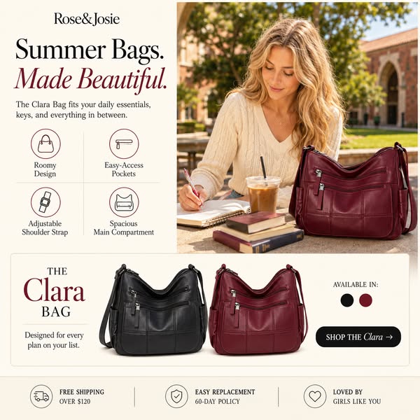 Roomy, Gorgeous & Practical Bag - 60% OFF