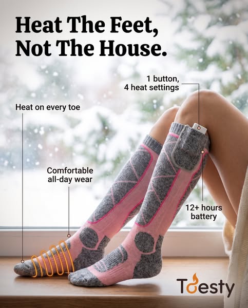 50% Off Launch Price | Toesty Heated Socks